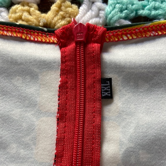 Vibrant Red Dashiki Style Midi Dress XXL Polyester - Picture 7 of 12